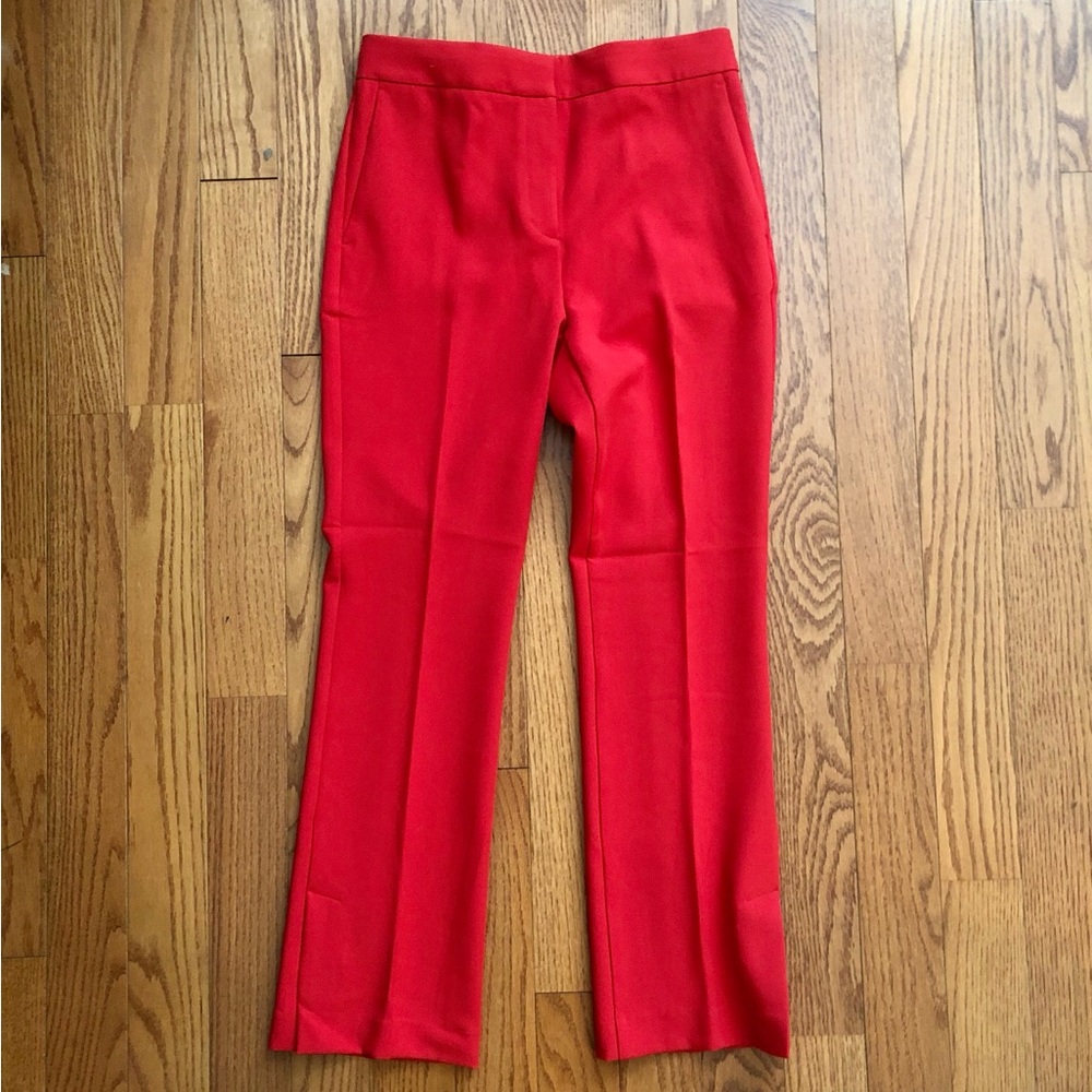 Ann Taylor RARE Skinny Flare with Vent Hem Red Trouser Pant Women’s Size 8 - Picture 13 of 13